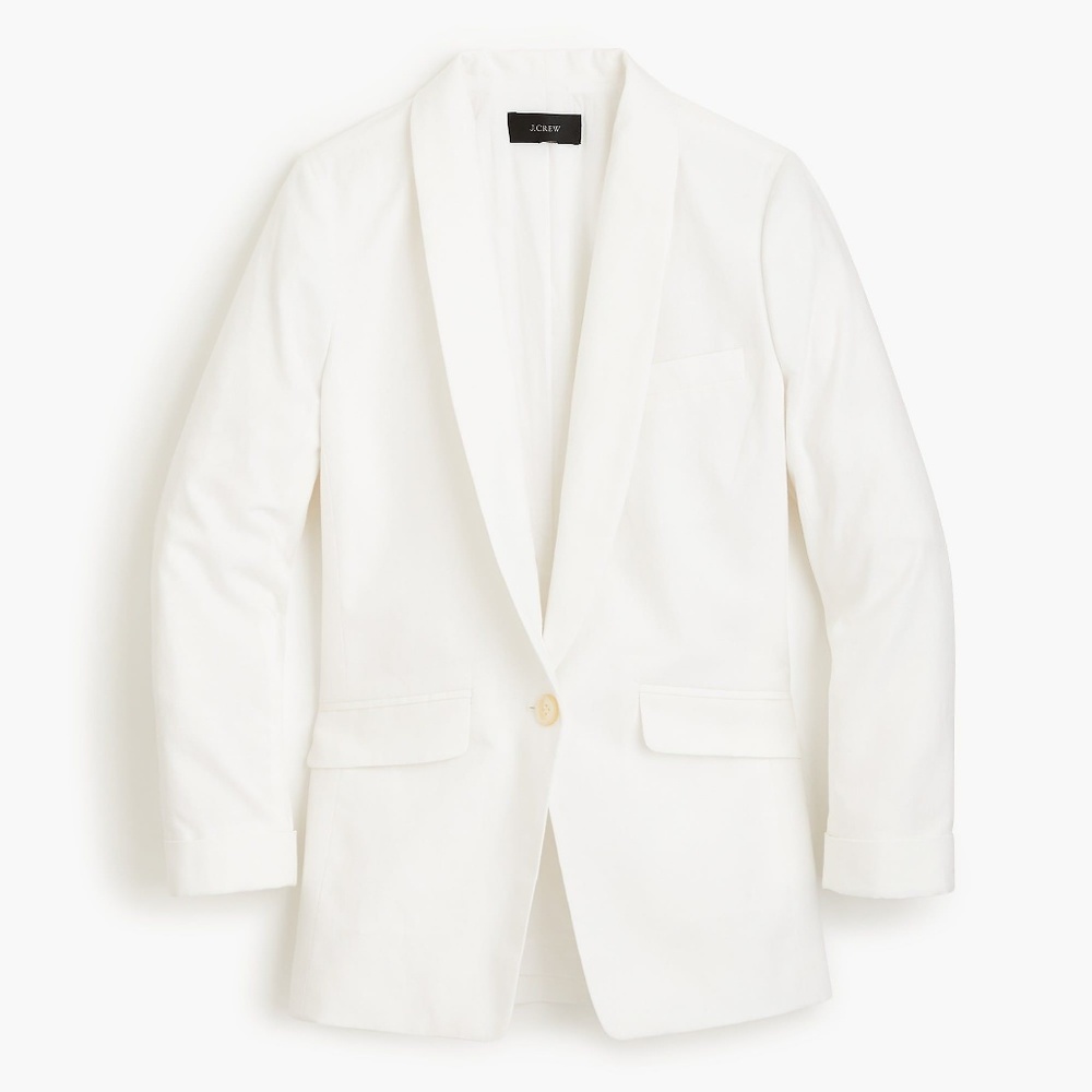 New J.Crew Petite Unstructured Blazer-Cotton/Linen - Picture 2 of 3